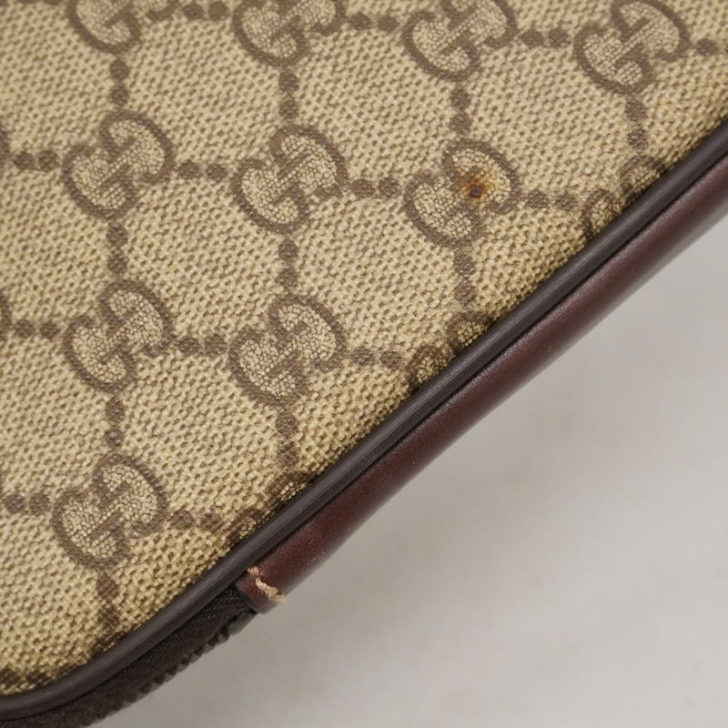 【6ae5152-k】グッチ クラッチバッグ GGスプリーム インターロッキングG 196264 PVC ブラウン シルバー金具【中古】メンズ レディース ユニセックス