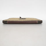 【6ae5152-k】グッチ クラッチバッグ GGスプリーム インターロッキングG 196264 PVC ブラウン シルバー金具【中古】メンズ レディース ユニセックス