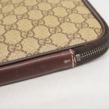 【6ae5152-k】グッチ クラッチバッグ GGスプリーム インターロッキングG 196264 PVC ブラウン シルバー金具【中古】メンズ レディース ユニセックス