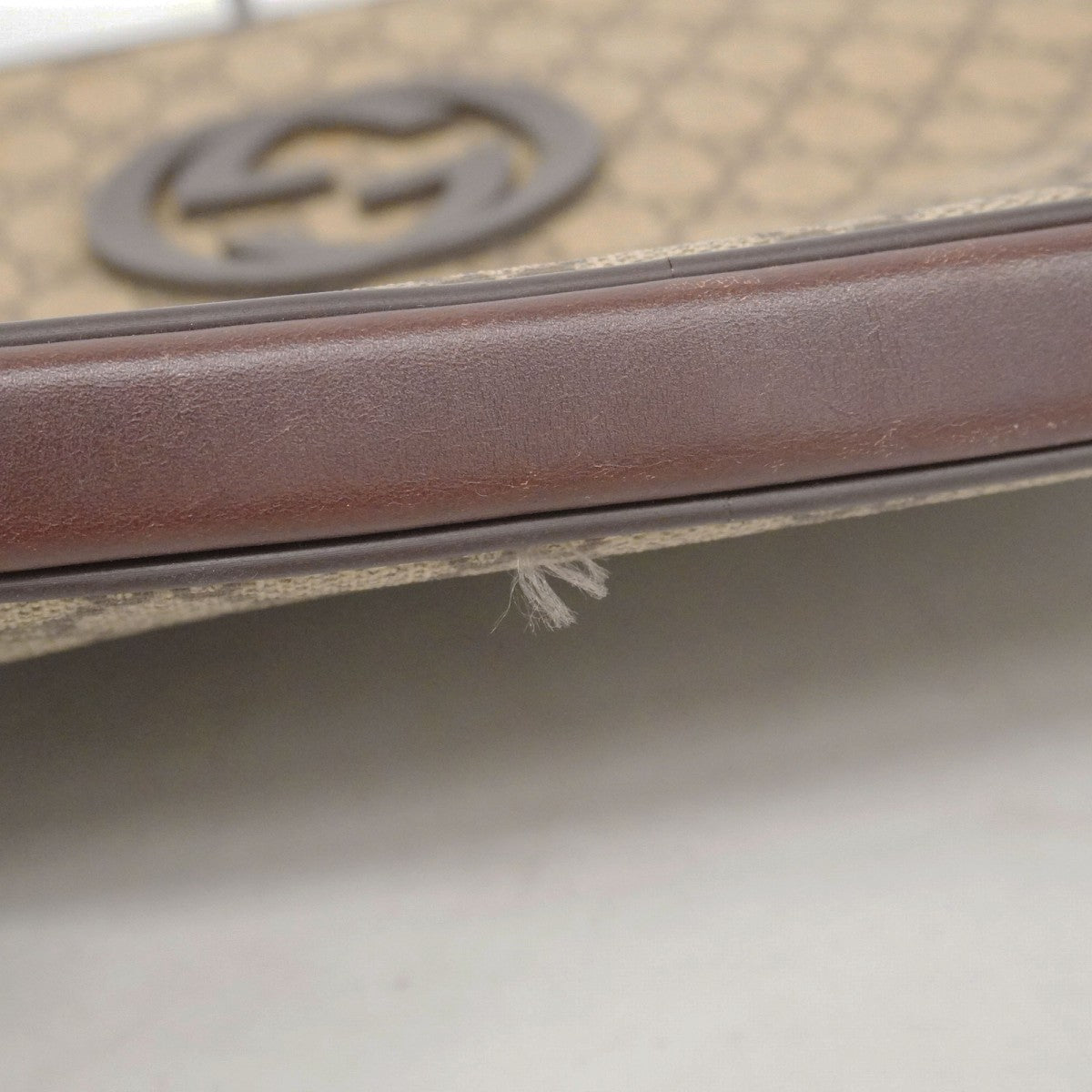 【6ae5152-k】グッチ クラッチバッグ GGスプリーム インターロッキングG 196264 PVC ブラウン シルバー金具【中古】メンズ レディース ユニセックス