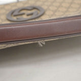 【6ae5152-k】グッチ クラッチバッグ GGスプリーム インターロッキングG 196264 PVC ブラウン シルバー金具【中古】メンズ レディース ユニセックス