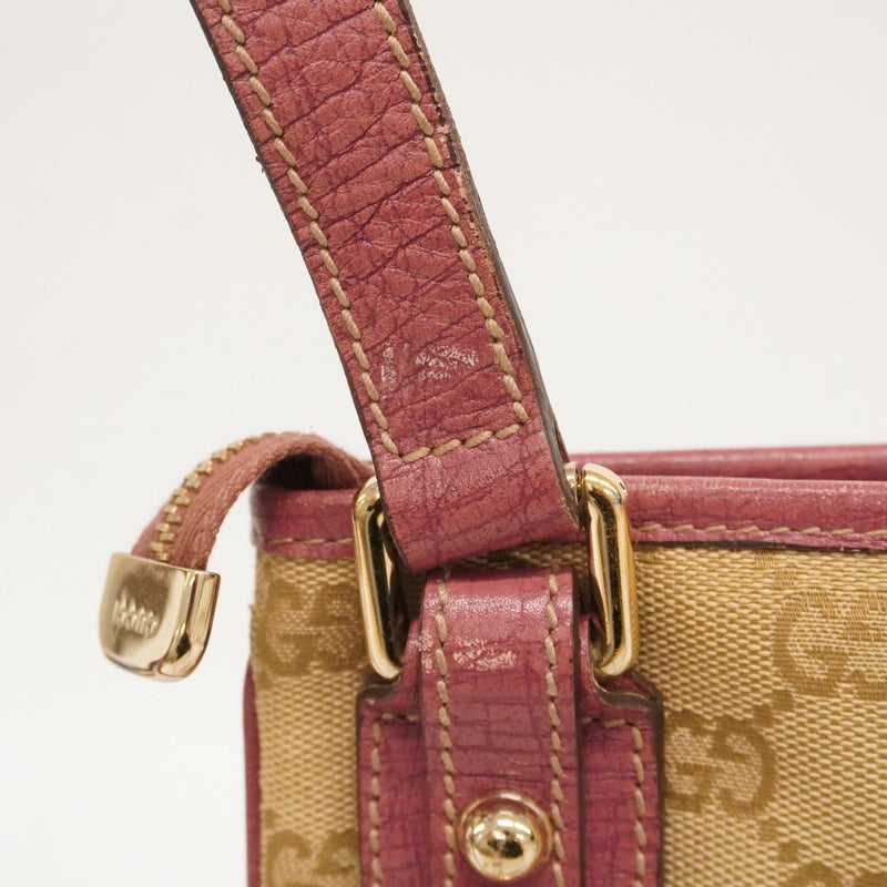 【6ae5153-k】グッチ ショルダーバッグ GGキャンバス 144388 キャンバス ベージュ シャンパンゴールド金具【中古】レディース