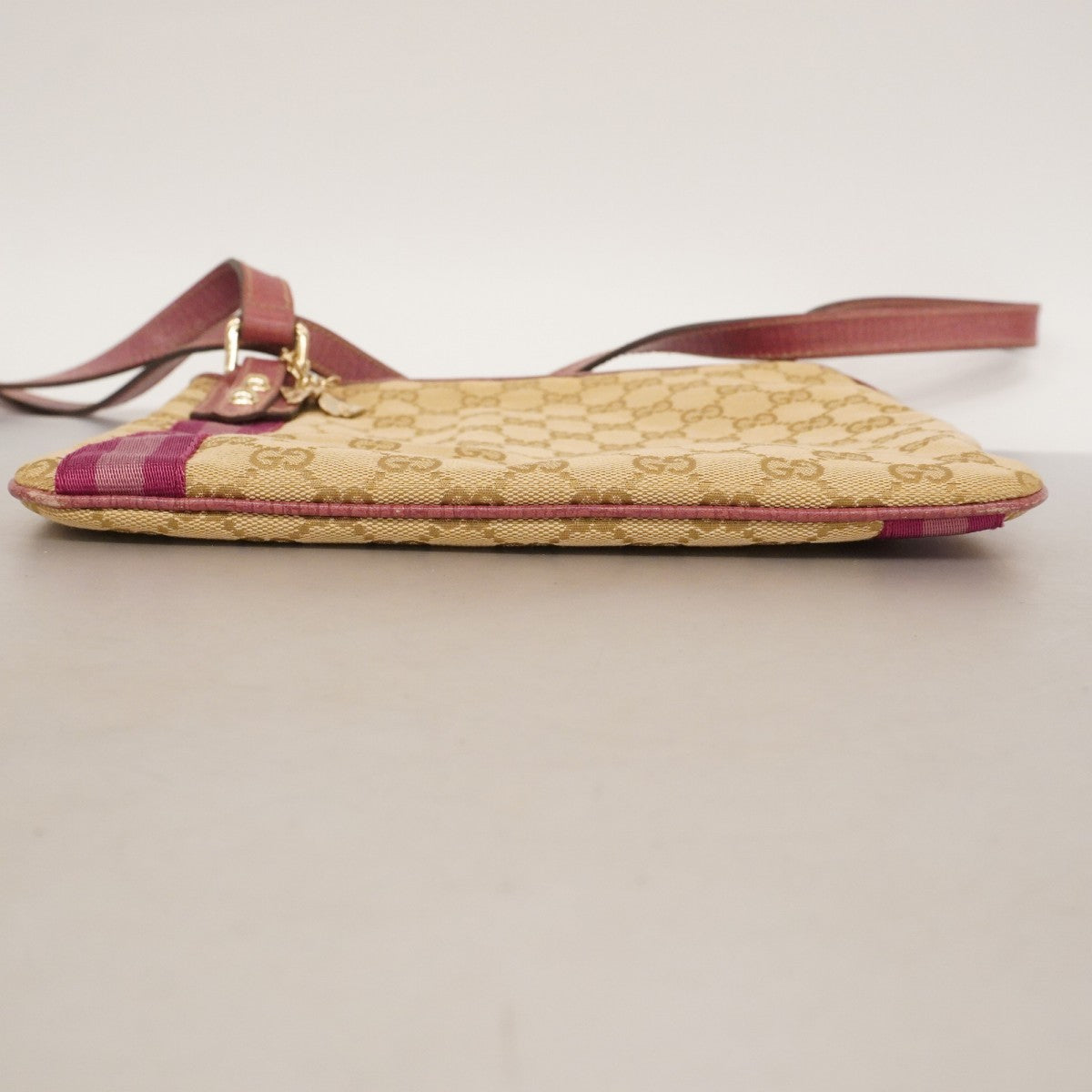 【6ae5153-k】グッチ ショルダーバッグ GGキャンバス 144388 キャンバス ベージュ シャンパンゴールド金具【中古】レディース