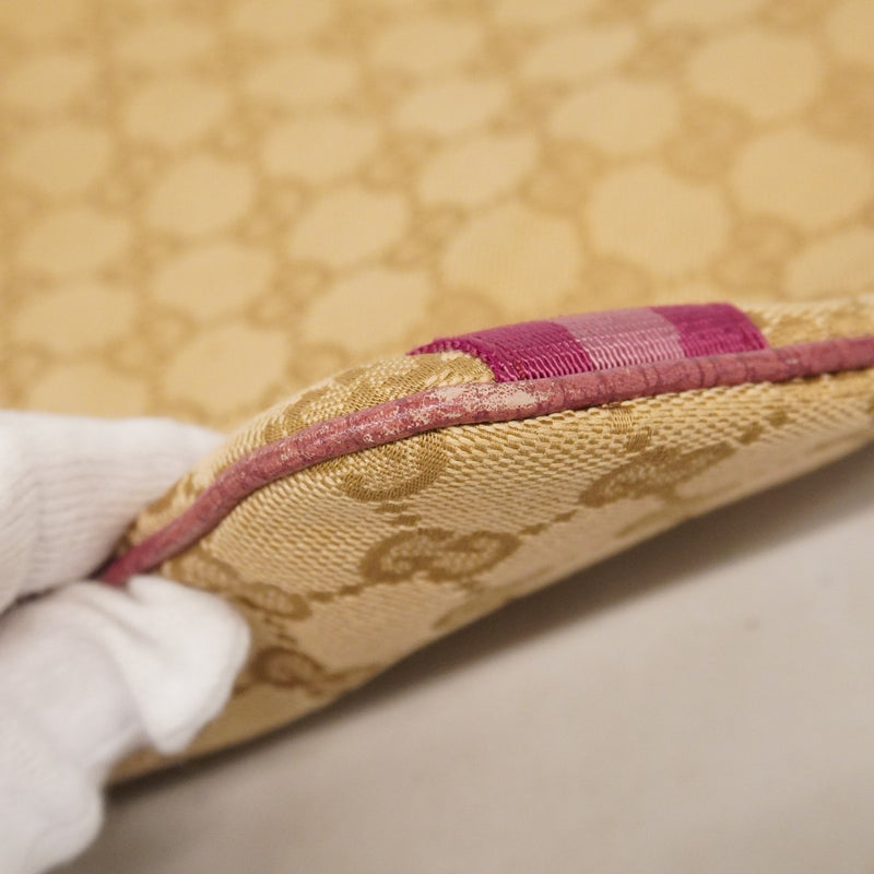 【6ae5153-k】グッチ ショルダーバッグ GGキャンバス 144388 キャンバス ベージュ シャンパンゴールド金具【中古】レディース