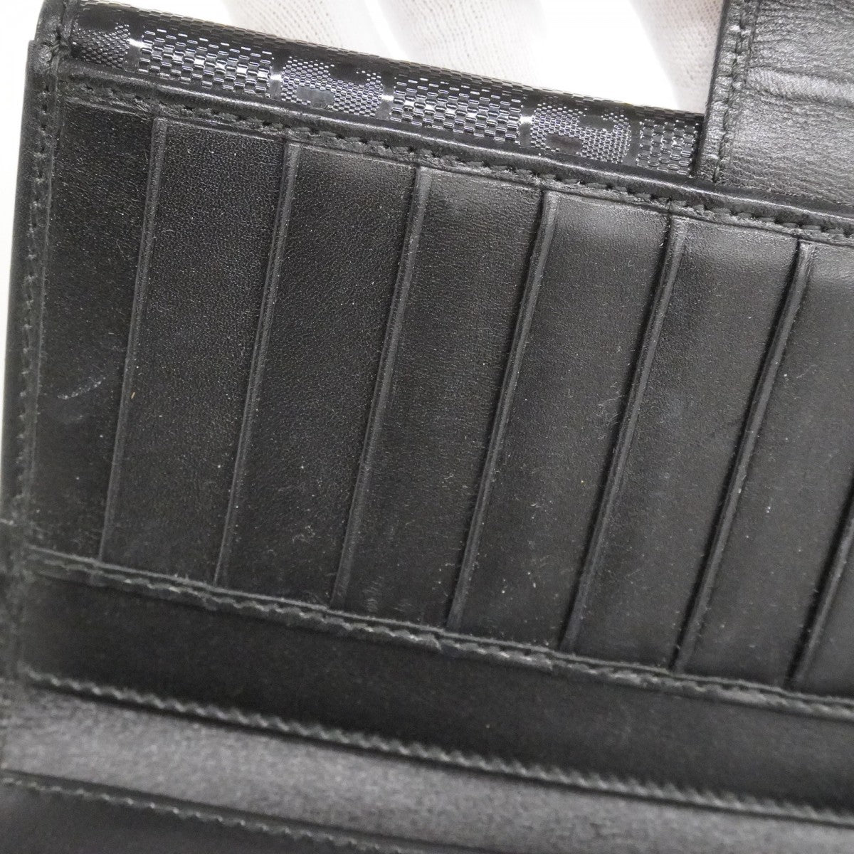 【6ae5154-k】グッチ 長財布 GGインプリメ 212104 PVC ブラック シルバー金具【中古】レディース