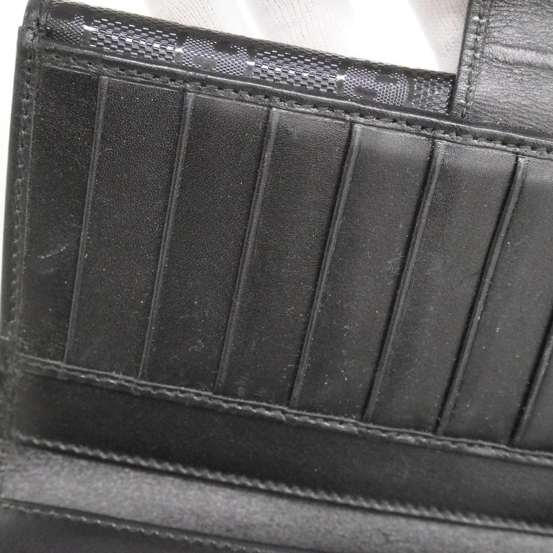 【6ae5154-k】グッチ 長財布 GGインプリメ 212104 PVC ブラック シルバー金具【中古】レディース