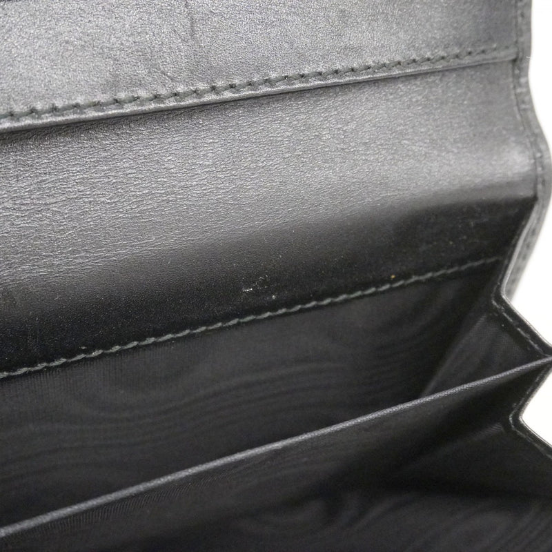 【6ae5154-k】グッチ 長財布 GGインプリメ 212104 PVC ブラック シルバー金具【中古】レディース