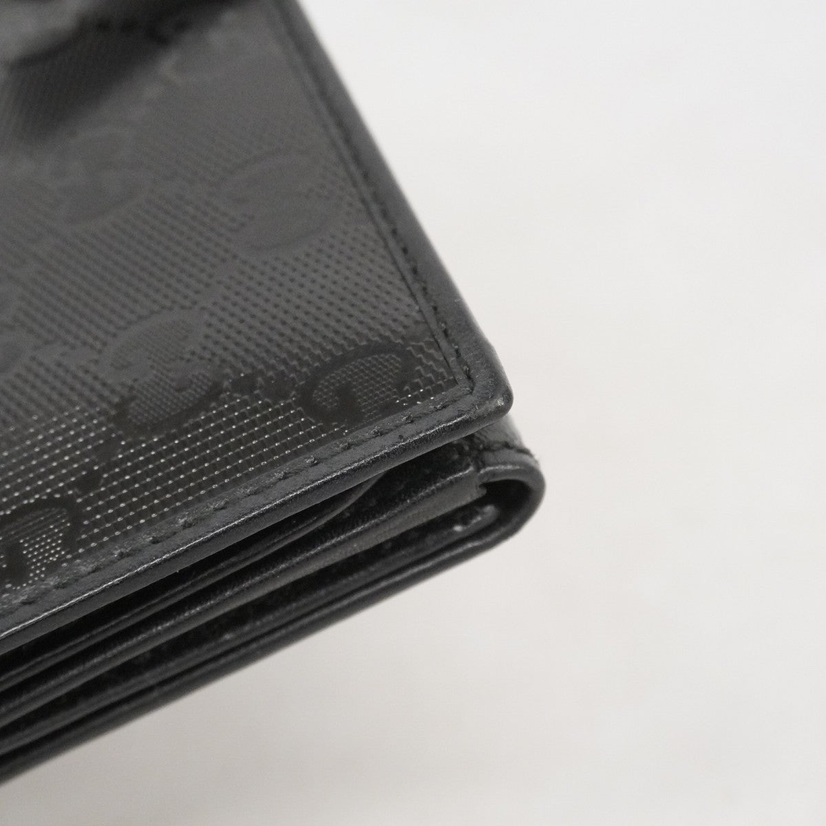 【6ae5154-k】グッチ 長財布 GGインプリメ 212104 PVC ブラック シルバー金具【中古】レディース