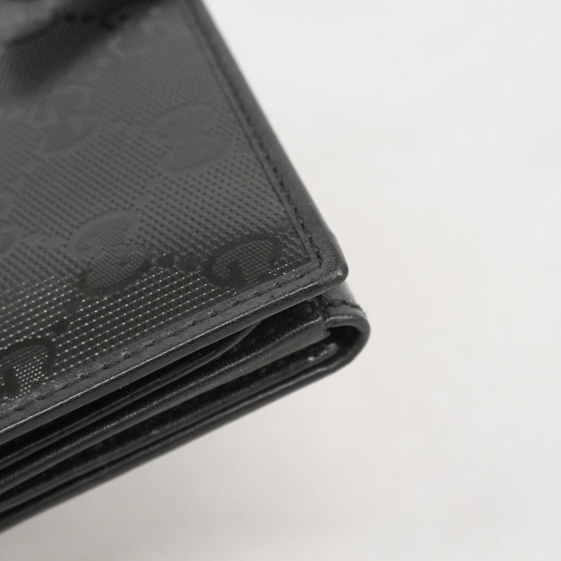 【6ae5154-k】グッチ 長財布 GGインプリメ 212104 PVC ブラック シルバー金具【中古】レディース