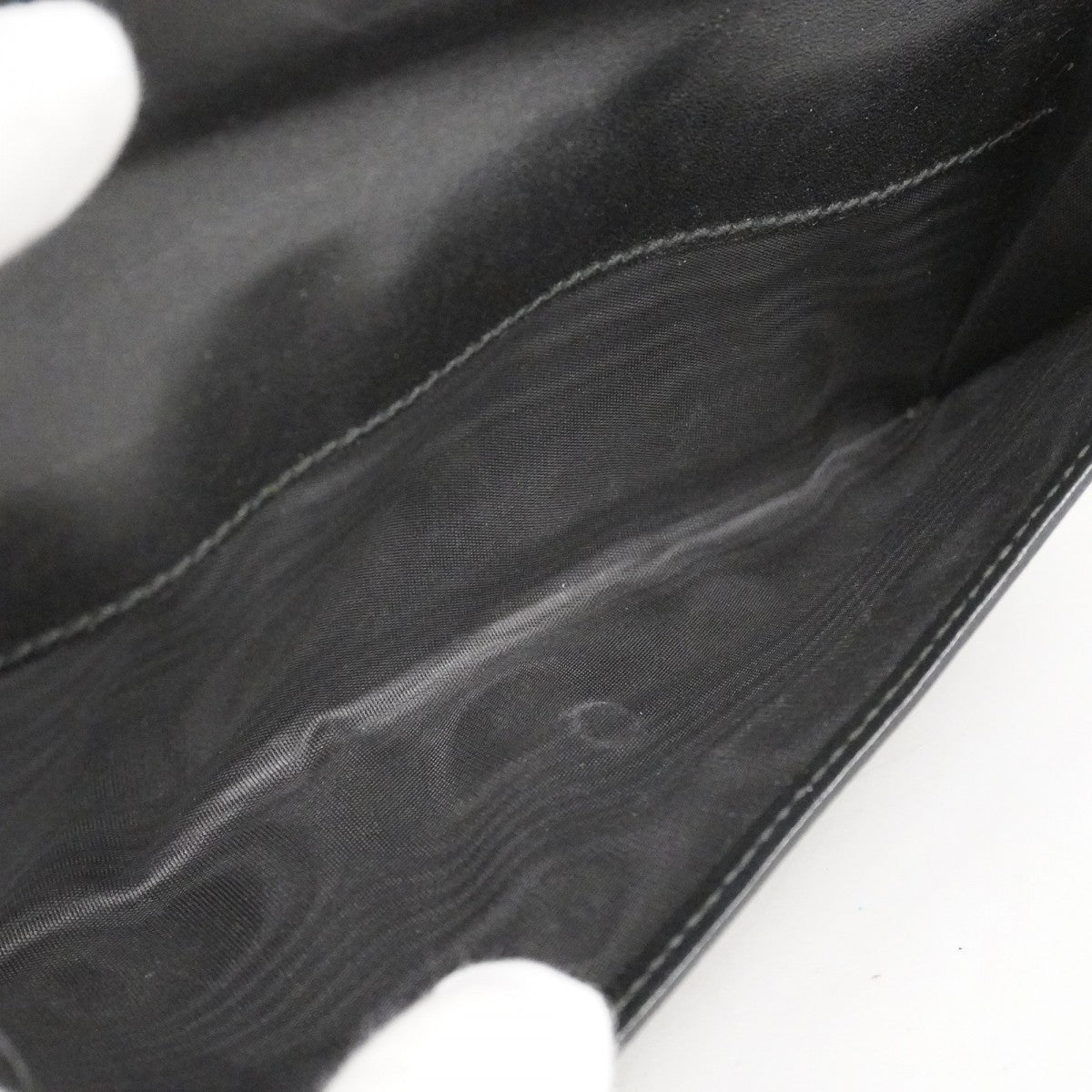 【6ae5154-k】グッチ 長財布 GGインプリメ 212104 PVC ブラック シルバー金具【中古】レディース