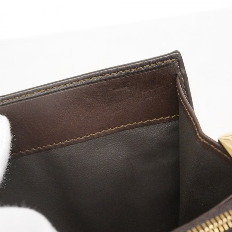 【6ae5156-k】セリーヌ 長財布 マカダム PVC ブラウン ゴールド金具【中古】レディース