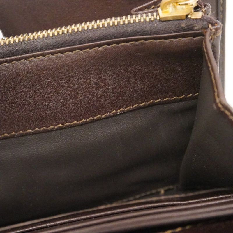 【6ae5156-k】セリーヌ 長財布 マカダム PVC ブラウン ゴールド金具【中古】レディース