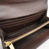 【6ae5156-k】セリーヌ 長財布 マカダム PVC ブラウン ゴールド金具【中古】レディース