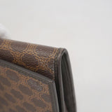 【6ae5156-k】セリーヌ 長財布 マカダム PVC ブラウン ゴールド金具【中古】レディース