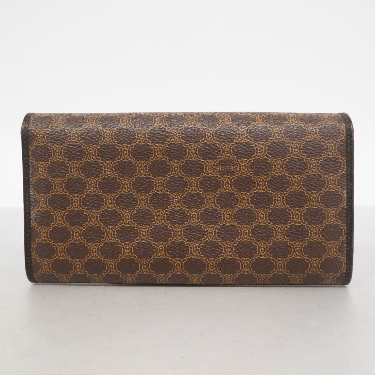 【6ae5156-k】セリーヌ 長財布 マカダム PVC ブラウン ゴールド金具【中古】レディース
