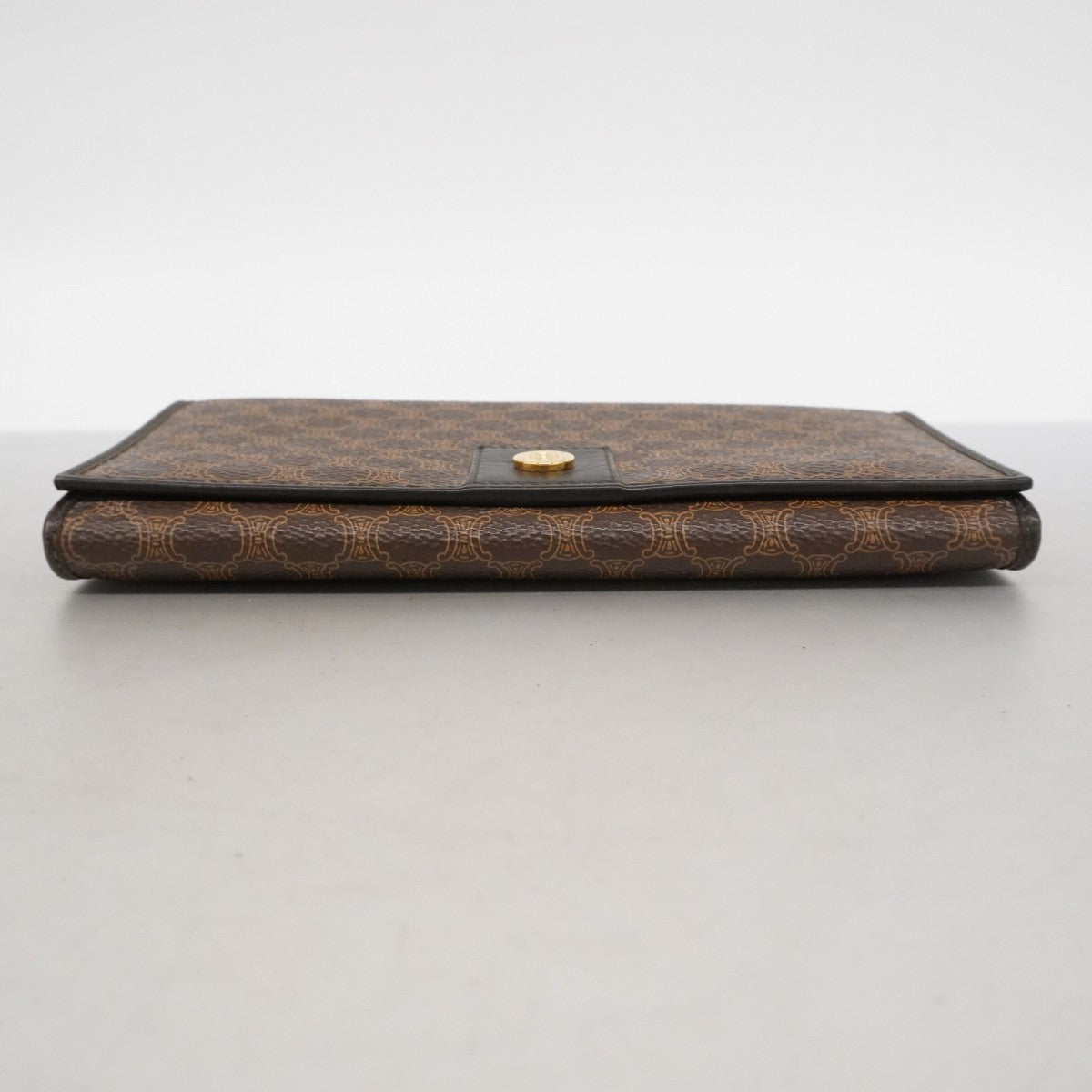 【6ae5156-k】セリーヌ 長財布 マカダム PVC ブラウン ゴールド金具【中古】レディース