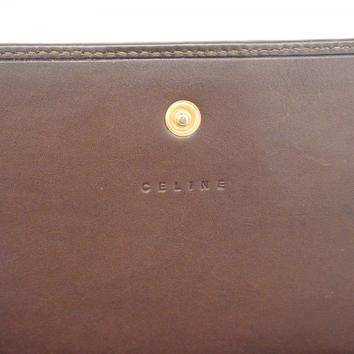 【6ae5156-k】セリーヌ 長財布 マカダム PVC ブラウン ゴールド金具【中古】レディース