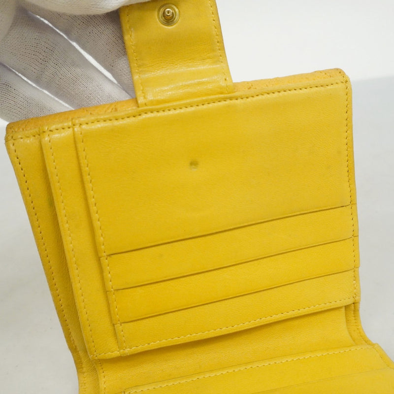 【6ae5157-k】シャネル 財布 ビコローレ キャビアスキン イエロー ゴールド金具【中古】レディース