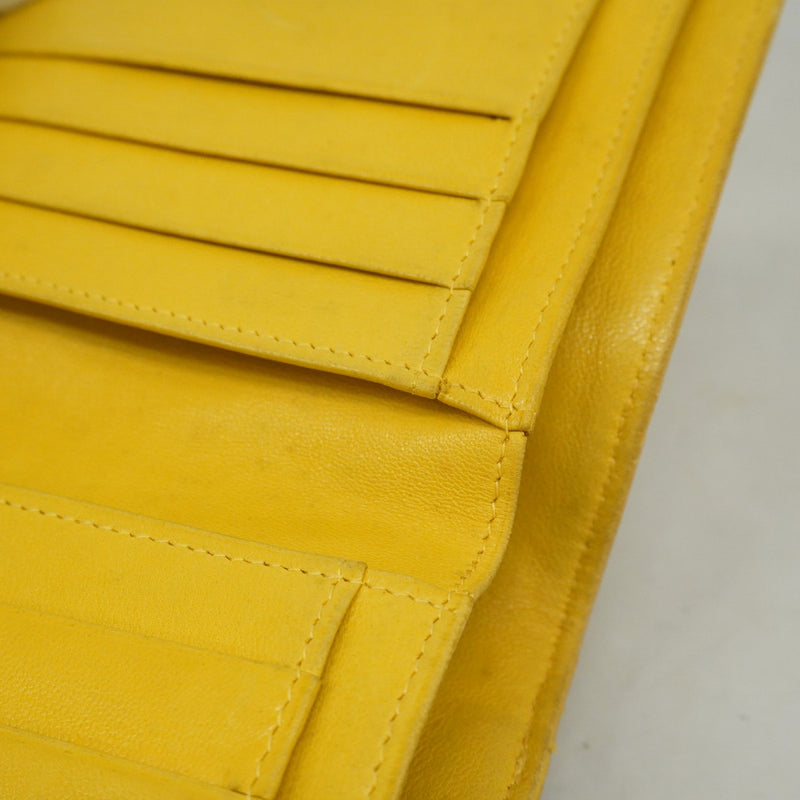 【6ae5157-k】シャネル 財布 ビコローレ キャビアスキン イエロー ゴールド金具【中古】レディース