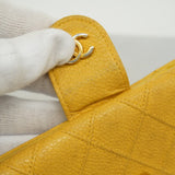 【6ae5157-k】シャネル 財布 ビコローレ キャビアスキン イエロー ゴールド金具【中古】レディース