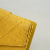 【6ae5157-k】シャネル 財布 ビコローレ キャビアスキン イエロー ゴールド金具【中古】レディース