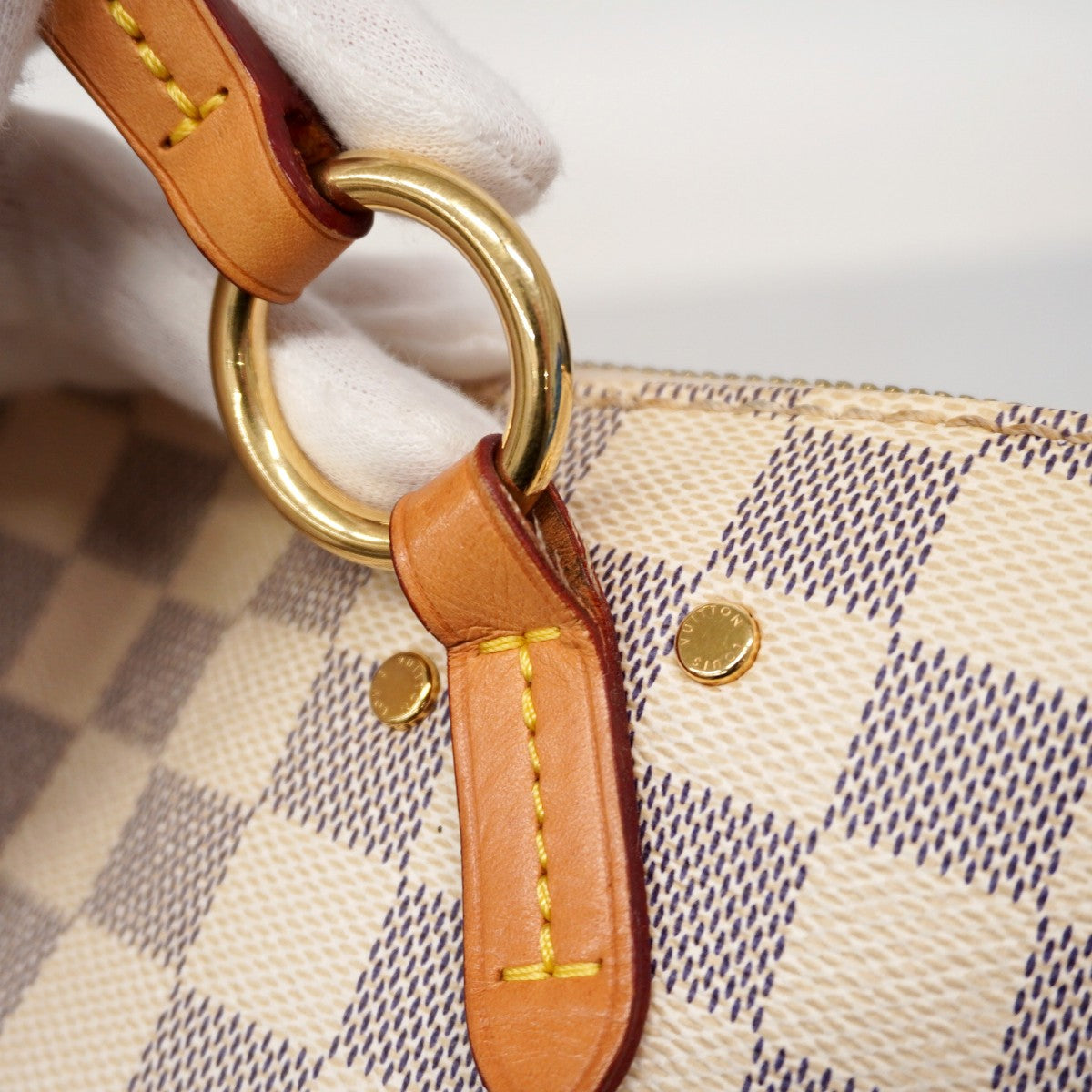 【6ae5173-k】ルイヴィトン トートバッグ ダミエ・アズール リミントン N40022 ホワイト【中古】レディース