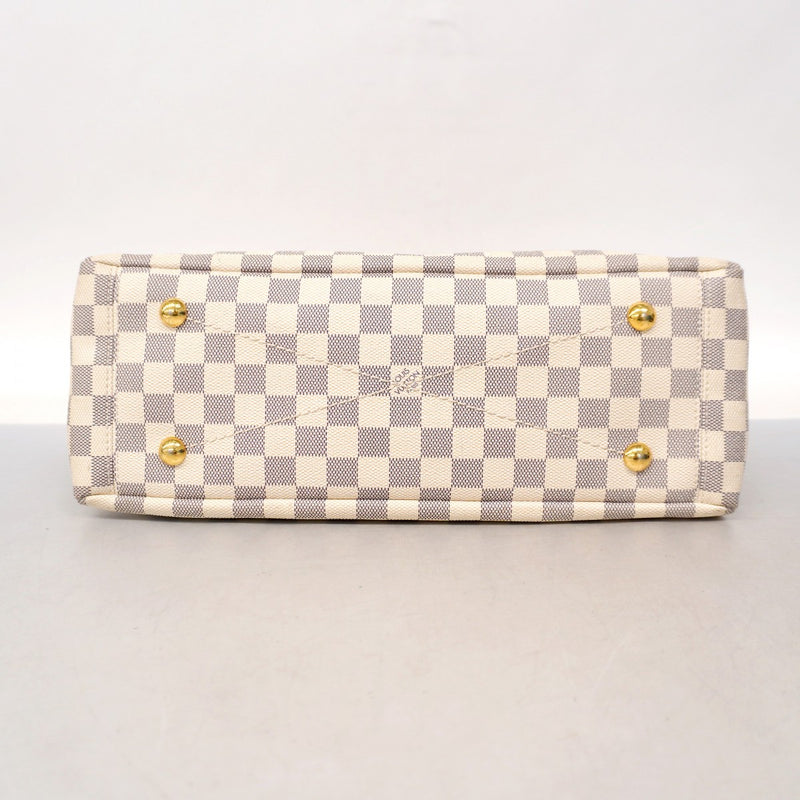 【6ae5173-k】ルイヴィトン トートバッグ ダミエ・アズール リミントン N40022 ホワイト【中古】レディース