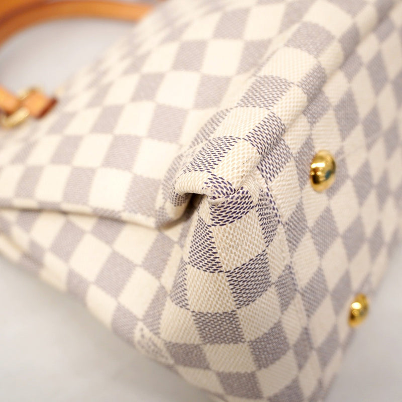 【6ae5173-k】ルイヴィトン トートバッグ ダミエ・アズール リミントン N40022 ホワイト【中古】レディース