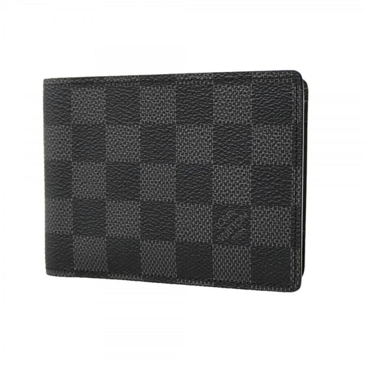 【6ae5175-k】ルイヴィトン 札入れ ダミエ・グラフィット ポルトフォイユミュルティプル N62663 ブラック グレー【中古】メンズ