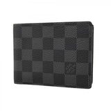 【6ae5175-k】ルイヴィトン 札入れ ダミエ・グラフィット ポルトフォイユミュルティプル N62663 ブラック グレー【中古】メンズ