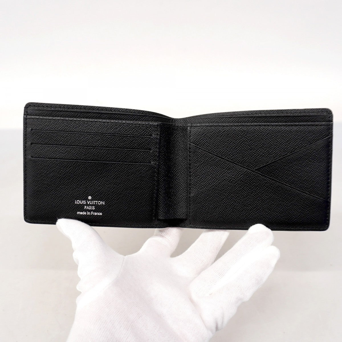 【6ae5175-k】ルイヴィトン 札入れ ダミエ・グラフィット ポルトフォイユミュルティプル N62663 ブラック グレー【中古】メンズ