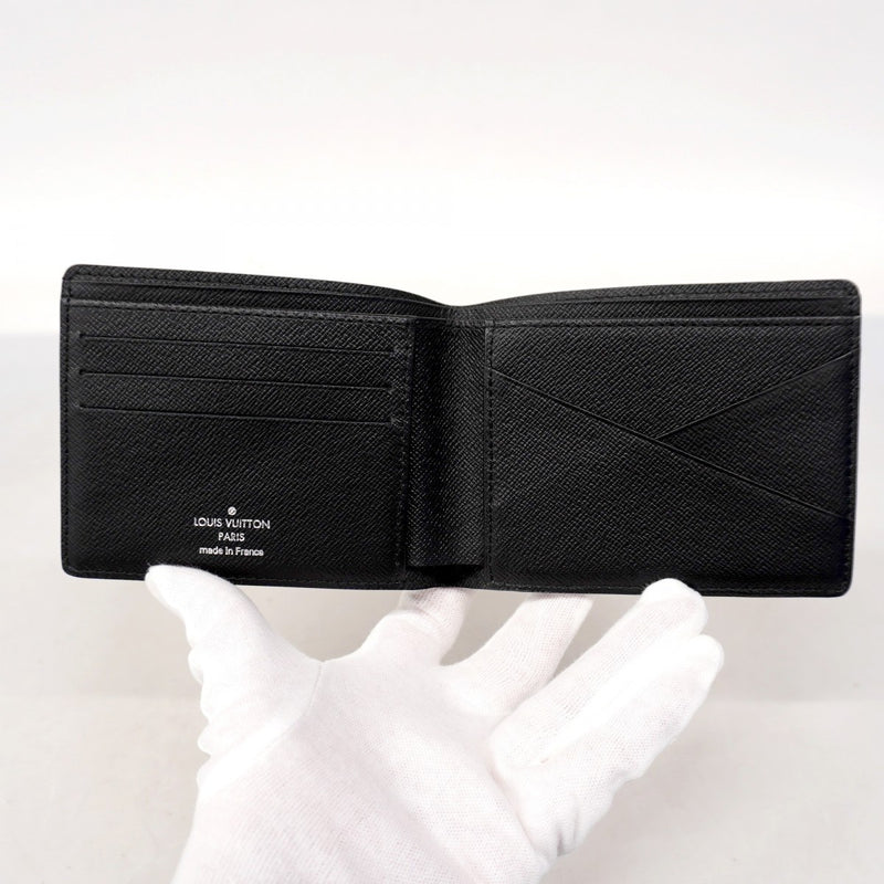 【6ae5175-k】ルイヴィトン 札入れ ダミエ・グラフィット ポルトフォイユミュルティプル N62663 ブラック グレー【中古】メンズ