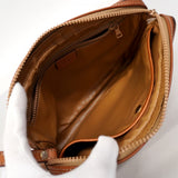 【6ae5177-k】セリーヌ クラッチバッグ マカダム PVC ブラウン ゴールド金具【中古】メンズ