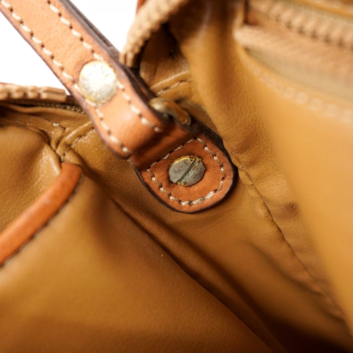 【6ae5177-k】セリーヌ クラッチバッグ マカダム PVC ブラウン ゴールド金具【中古】メンズ