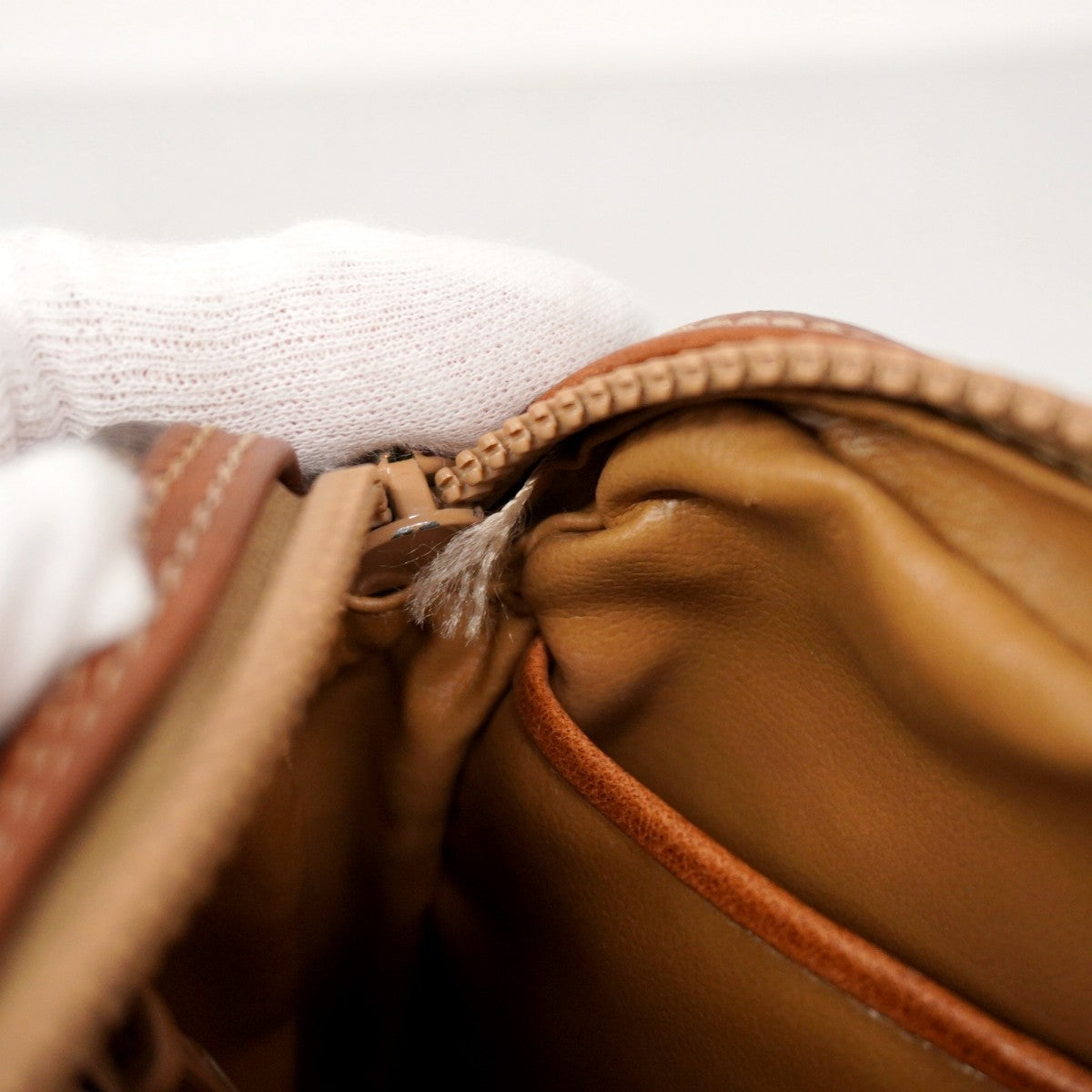 【6ae5177-k】セリーヌ クラッチバッグ マカダム PVC ブラウン ゴールド金具【中古】メンズ