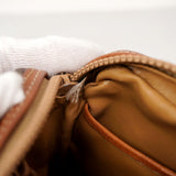 【6ae5177-k】セリーヌ クラッチバッグ マカダム PVC ブラウン ゴールド金具【中古】メンズ