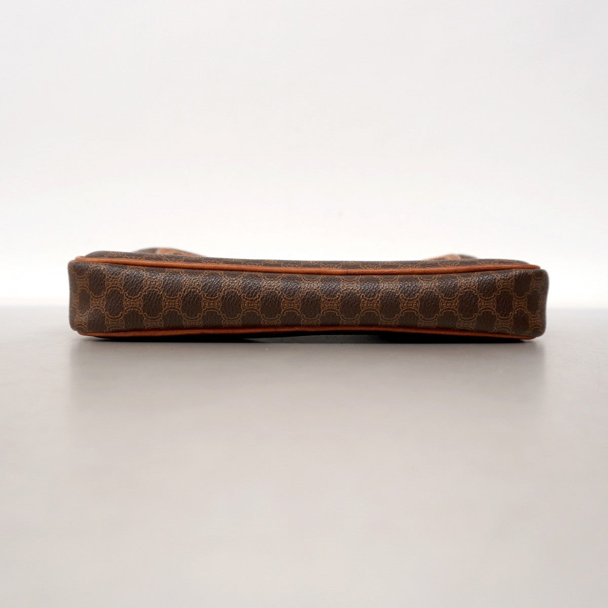 【6ae5177-k】セリーヌ クラッチバッグ マカダム PVC ブラウン ゴールド金具【中古】メンズ