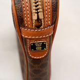 【6ae5177-k】セリーヌ クラッチバッグ マカダム PVC ブラウン ゴールド金具【中古】メンズ