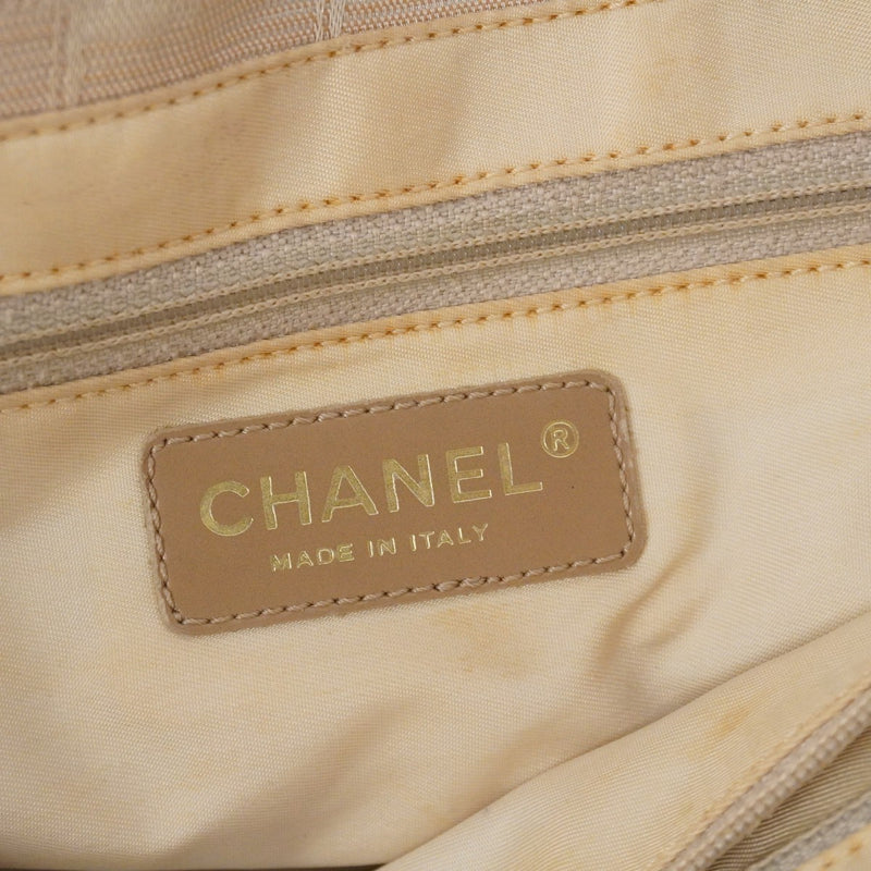 【6ae5178-k】シャネル トートバッグ ニュートラベル ナイロン ベージュ シャンパンゴールド金具【中古】レディース