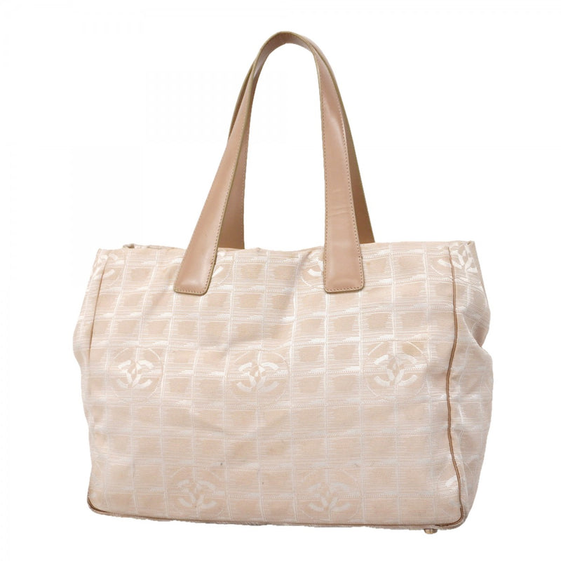 【6ae5178-k】シャネル トートバッグ ニュートラベル ナイロン ベージュ シャンパンゴールド金具【中古】レディース