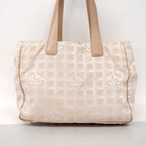 【6ae5178-k】シャネル トートバッグ ニュートラベル ナイロン ベージュ シャンパンゴールド金具【中古】レディース