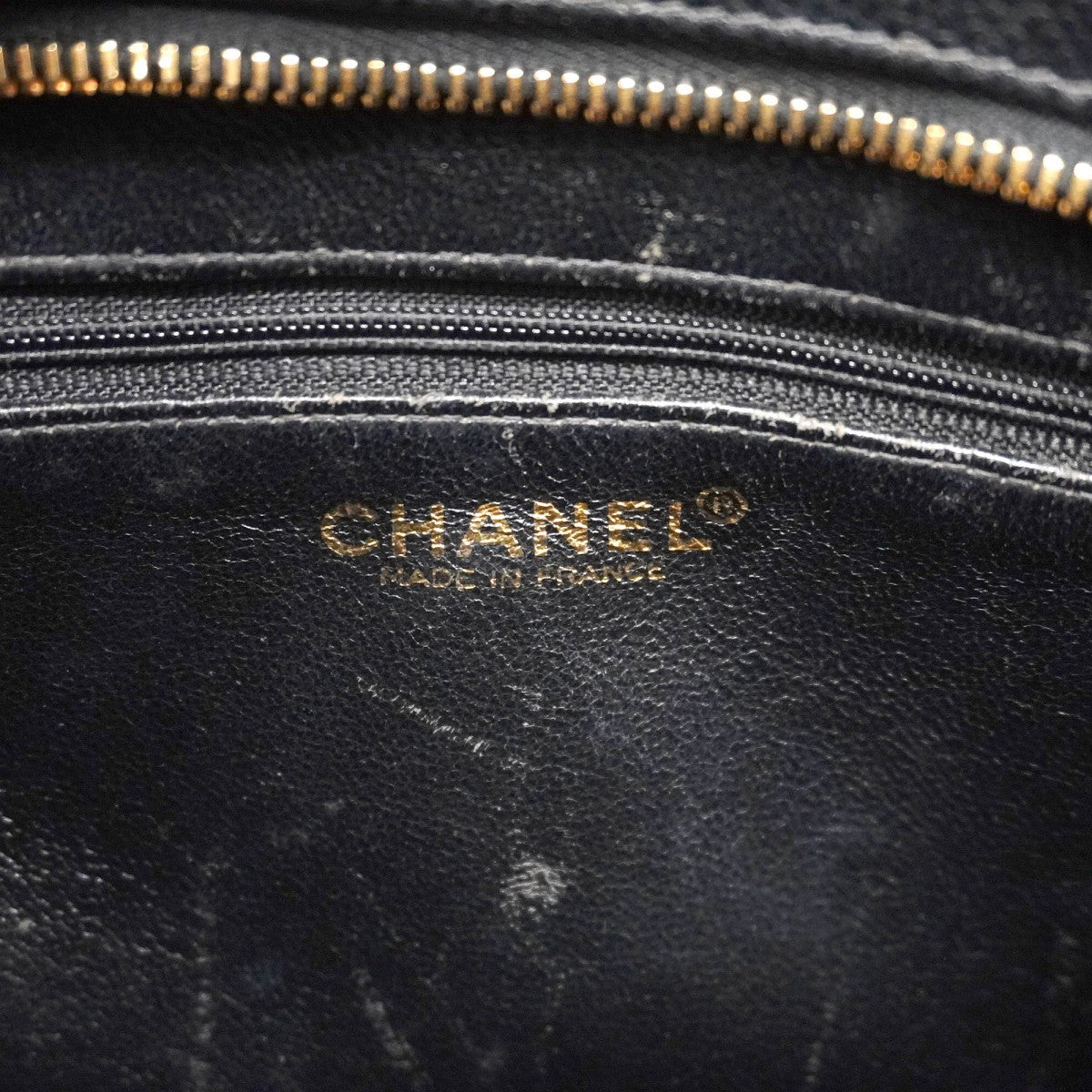 【6ae5180-k】シャネル トートバッグ 復刻トート キャビアスキン ブラック ゴールド金具【中古】レディース