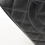 【6ae5180-k】シャネル トートバッグ 復刻トート キャビアスキン ブラック ゴールド金具【中古】レディース