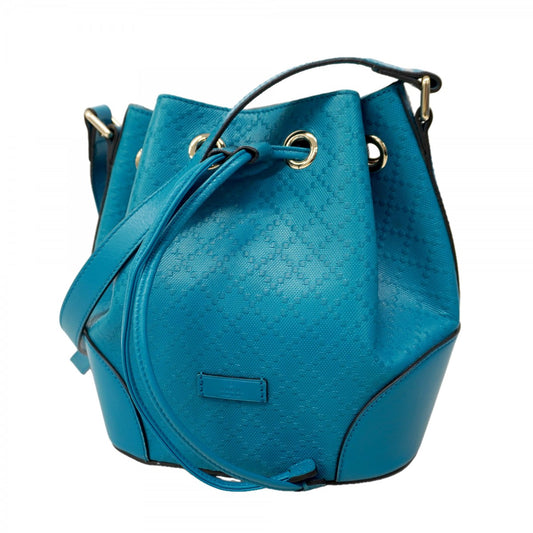 【6ae5181-k】グッチ ショルダーバッグ ディアマンテ 354229 レザー ブルー シャンパンゴールド金具【中古】レディース