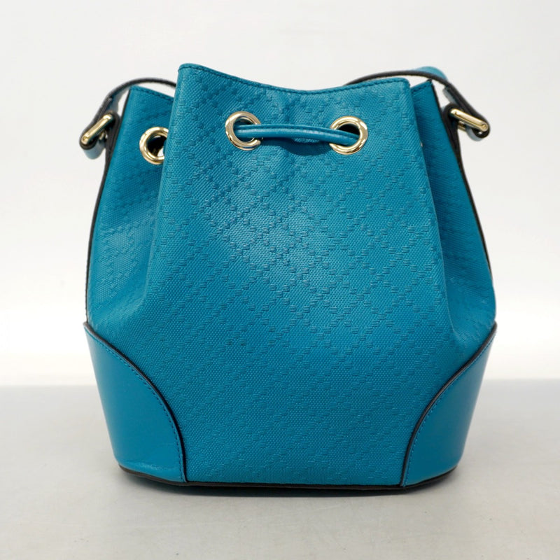 【6ae5181-k】グッチ ショルダーバッグ ディアマンテ 354229 レザー ブルー シャンパンゴールド金具【中古】レディース