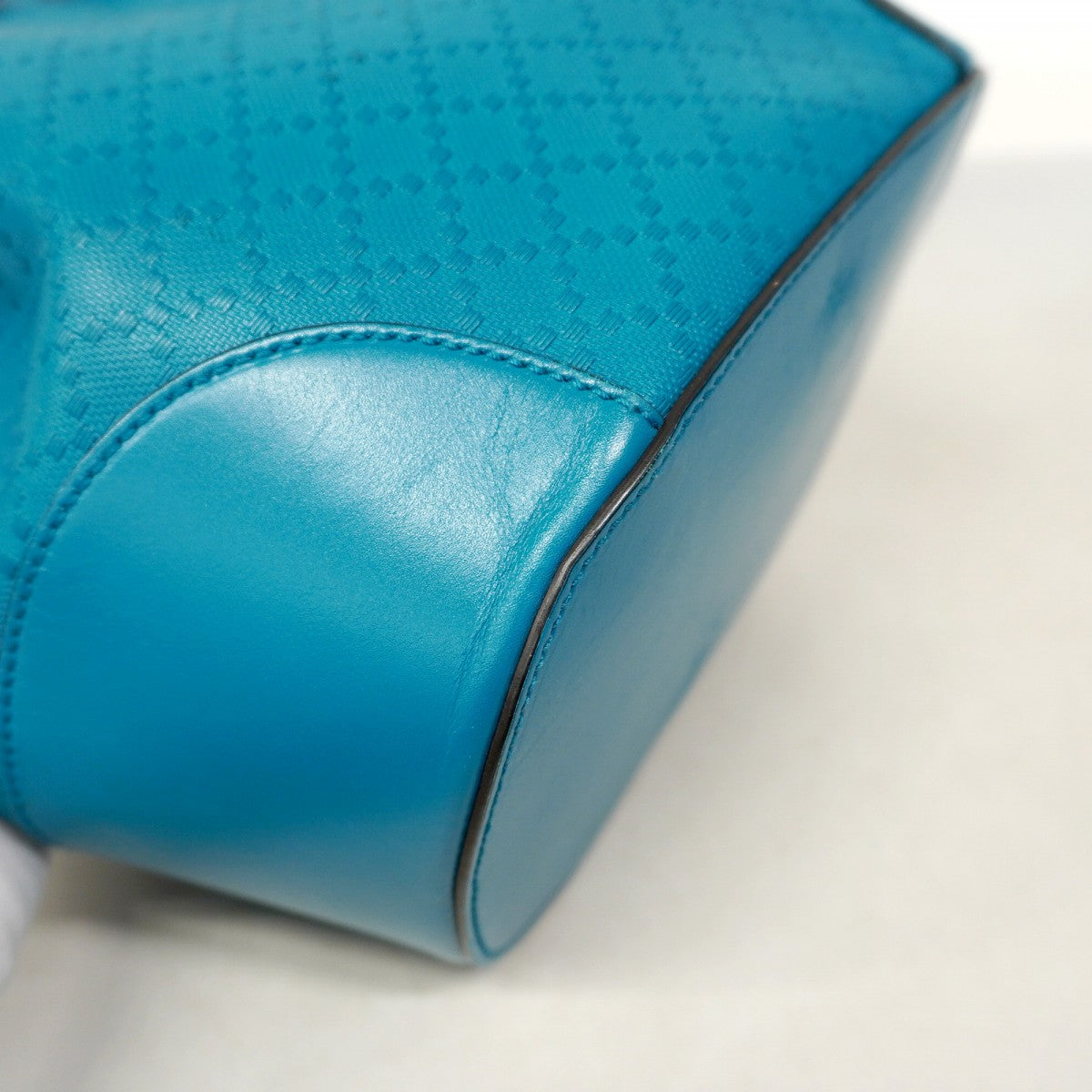 【6ae5181-k】グッチ ショルダーバッグ ディアマンテ 354229 レザー ブルー シャンパンゴールド金具【中古】レディース