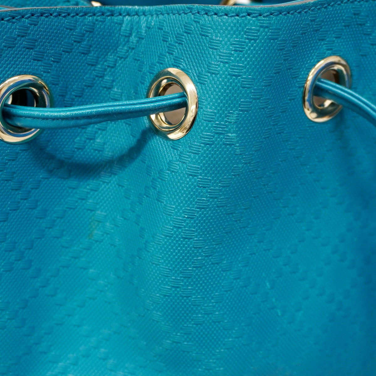 【6ae5181-k】グッチ ショルダーバッグ ディアマンテ 354229 レザー ブルー シャンパンゴールド金具【中古】レディース