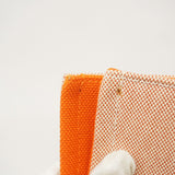 【6ae5200】エルメス トートバッグ エトリヴィエール キャンバス オレンジ シルバー金具 □R刻印【中古】レディース