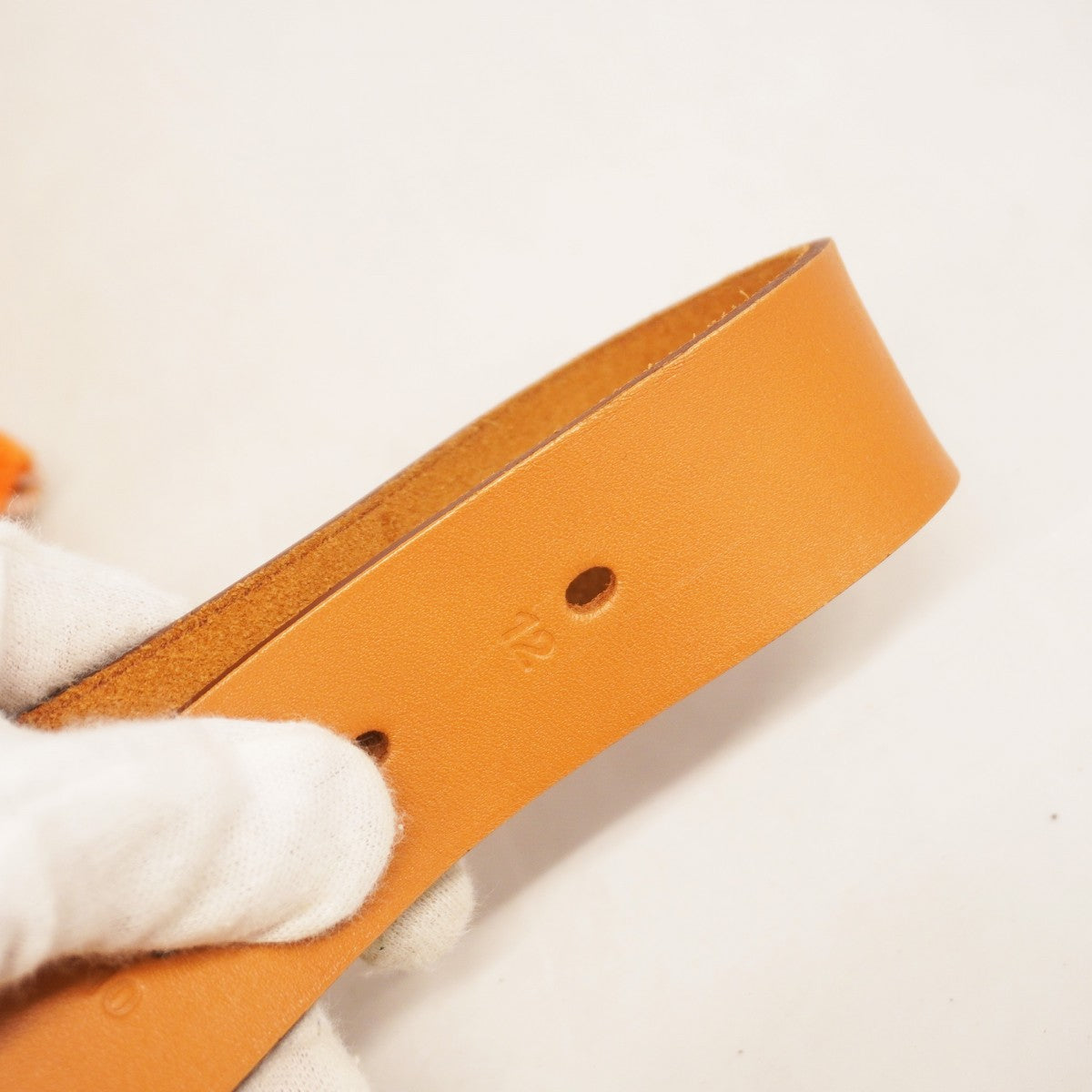 【6ae5200】エルメス トートバッグ エトリヴィエール キャンバス オレンジ シルバー金具 □R刻印【中古】レディース