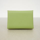 【6ae5201】エルメス コインケース カルヴィデュオ ヴォーエプソン ヴェールクリケット シルバー金具 B刻印【中古】レディース